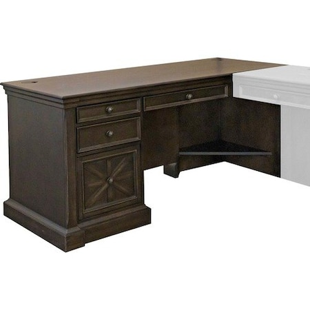 Martin Furniture DESK, PEDESTAL, L, SHAPE MRTIMKN684R